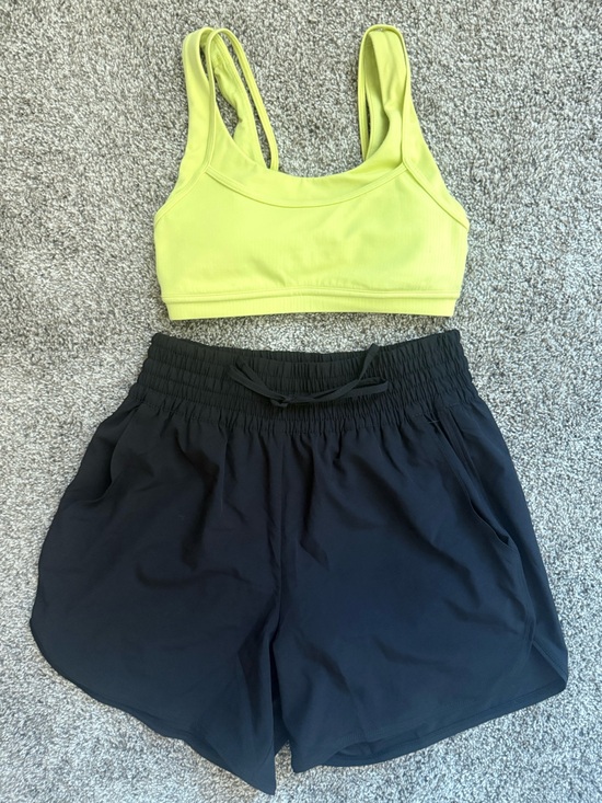 lululemon athletica Pants - Bundle Deal 🔥🤍🖤 Lululemon Sports Bra & Lands End High Rise Sweat Wicking Shorts